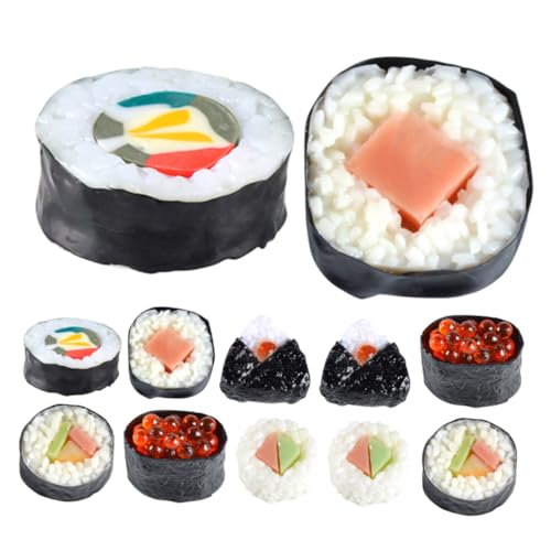 DRESSOOS 12 Stück Teiliges Künstliche Sushi Modelle Realistisches Sushi für Fotografie Dekoration und Sammlung für Kreative Anlässe und Lehrzwecke von DRESSOOS