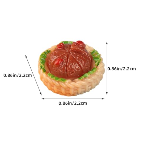 DRESSOOS 12 Stück Teiliges Miniatur Snack Resin DIY Essen Modelle Puppenhaus Zubehör für Kreative Dekoration und Spielzeugküche Detailreiche Tiny Dessert Figuren Vielseitig für Puppenhaus von DRESSOOS