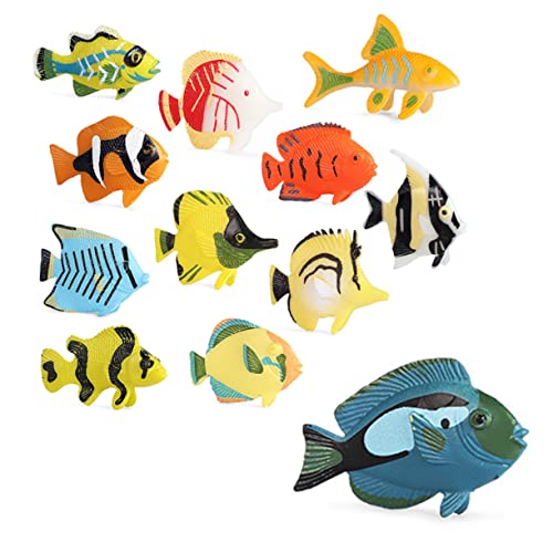 DRESSOOS 12 Teiliges Modellfisch Set, Meerestier, Kinderzubehör, Haushaltsspielzeug Für Kinder, Kompaktes Kinderspielzeug, Zartes Meerestier, Meerestier Modell, Kompaktes Meerestier, DRESSOOS 12 Teiliges Modellfisch Set, Meerestier, Kinderzubehör, Haushaltsspielzeug Für Kinder, Kompaktes Kinderspielzeug, Zartes Meerestier, Meerestier Modell, Kompaktes Meerestier, von DRESSOOS