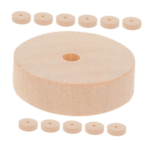 DRESSOOS 12 Teiliges Radspielzeug Zubehör, Holzrad Bastelset Für Kinder, Großpackung Kinderauto Set, Komplettes Kutschenrad Set, Juterad, Kartonauto, Holzräder, Auto Dekoration, von DRESSOOS