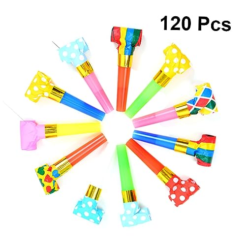 DRESSOOS 120st Jubelpfiff Partypfeife Spielzeug Partypfeifen Partykrachmacher Partygeschenke Pfeifen DRESSOOS 120st Jubelpfiff Partypfeife Spielzeug Partypfeifen Partykrachmacher Partygeschenke Pfeifen von DRESSOOS