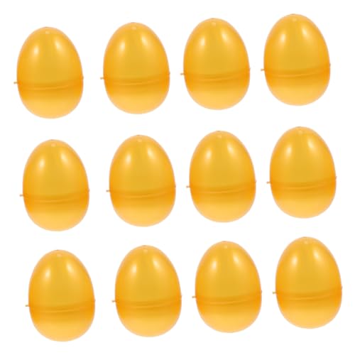 DRESSOOS 12St Goldenes Ei Gacha Kinderspielzeug Eastern Plastikeier Ostern-Süßigkeiten-Box Lotterieschein goldene Eier befüllbares Ei Lotterie-Eier-Spielzeug öffnen Spielereien Verpackung von DRESSOOS