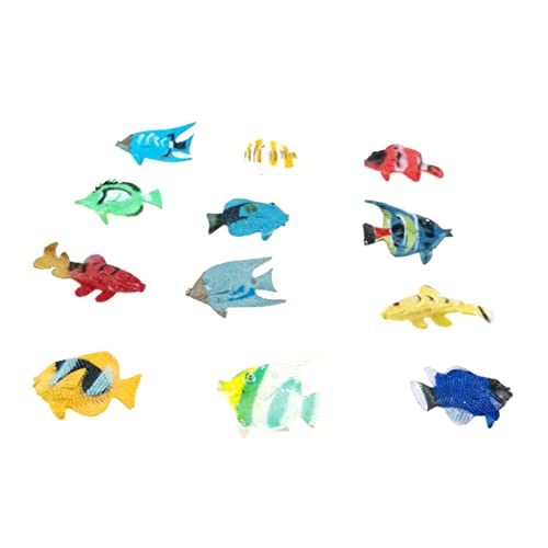 DRESSOOS 12St Tropische Fischspielzeuge Zoo spielwaren draußen Sammlung Fantasie schaumstoffwürfel schrumpffolie Modelle Lernspielzeug für Kinder Mini-Fischspielzeug Puzzle Meeresfisch von DRESSOOS