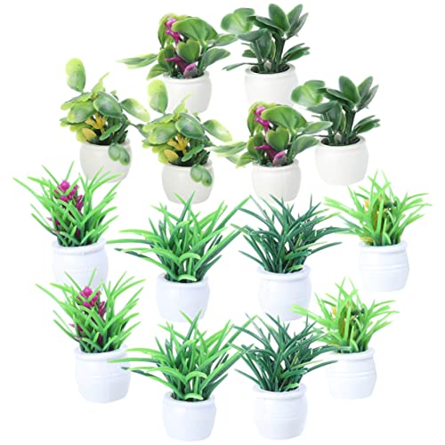 DRESSOOS 14 Teiliges Mini Topflandschafts Set, Winziger Simulations Bonsai, Puppenhaus Bonsai, Topfpflanzen Aus Kunststoff, Miniatur Topfpflanze, Künstliches Bonsai, Mini Dekoration, DRESSOOS 14 Teiliges Mini Topflandschafts Set, Winziger Simulations Bonsai, Puppenhaus Bonsai, Topfpflanzen Aus Kunststoff, Miniatur Topfpflanze, Künstliches Bonsai, Mini Dekoration, von DRESSOOS