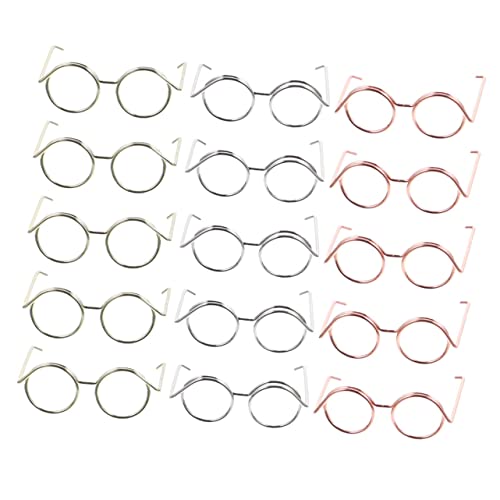 DRESSOOS Puppenzubehör 15-teiliges Miniatur-Fake-Brillen-anziehbrillen-Set Für Jungen Und Mädchen Puppen-anziehbrillen-Set von DRESSOOS