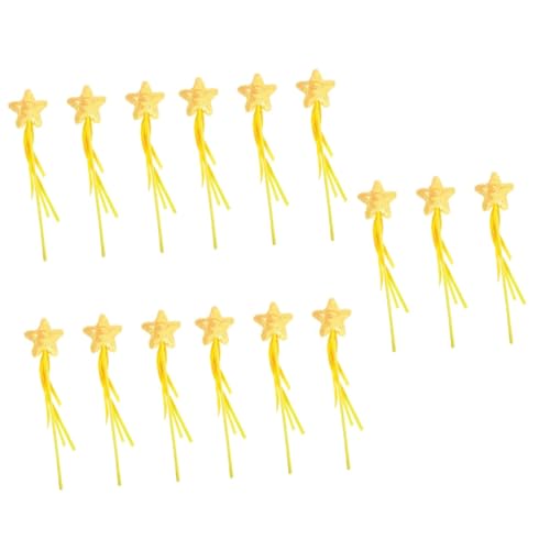 DRESSOOS 15 Stück Feenstäbe, Neuartiger Feenstab Mit Banddesign, Fee, Kinderfee, Feenstab, Spielzeug, Feenstab Für Kinder, Sternförmiger Feenstab, Tragbarer Engel von DRESSOOS
