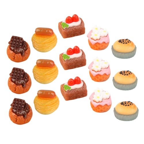 DRESSOOS 15 Stück Mini Kuchen, Kuchenminiaturen, Miniatur Kuchen, Dessert, Gefälschter Kuchen, Ornament, Miniatur Lebensmittel, Harz, Kuchen Ornament, Spielzeug Für Lebensmittel, Mini DRESSOOS 15 Stück Mini Kuchen, Kuchenminiaturen, Miniatur Kuchen, Dessert, Gefälschter Kuchen, Ornament, Miniatur Lebensmittel, Harz, Kuchen Ornament, Spielzeug Für Lebensmittel, Mini von DRESSOOS