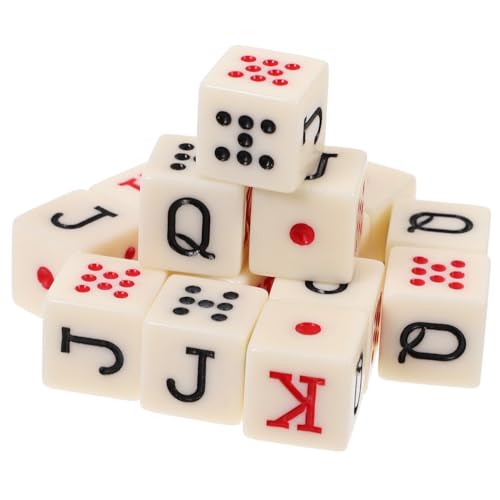 DRESSOOS 15 Stück Pokerwürfel, Partyzubehör, Lustige Spielchips, Tragbare, Acrylwürfel, Verschleißfeste, Partygeschenke, Lustige Spielwürfel, Liars Würfelspiel, Tragbare, von DRESSOOS