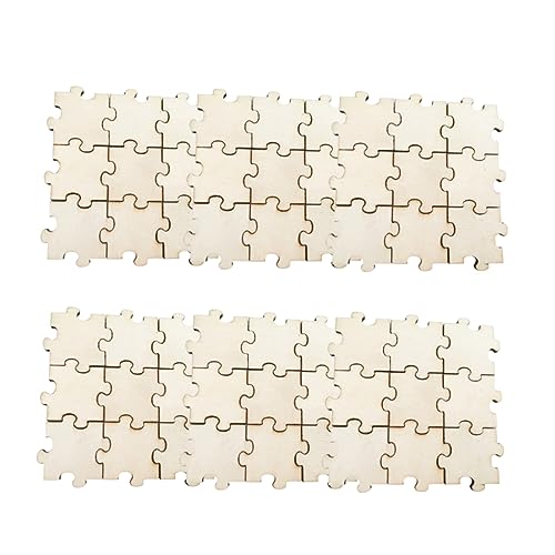 DRESSOOS 150 Stück Puzzle-Spielzeug Bodenrätsel Hochzeit Leeres Holzpuzzle DIY Leeres Puzzle Sublimationsrohlinge Puzzles Spielset Aus Holz Spielzeuge Holzscheiben Bambus Ornamente Hölzern von DRESSOOS