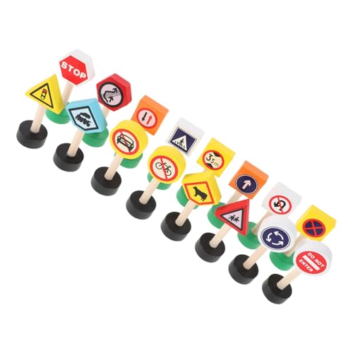 DRESSOOS 16 Stück Mini Verkehrszeichen für Teiliges Holzspielzeug für Frühe Bildung Straßenverkehrssicherheit und Kreatives für Kleinkinder und Vorschulkinder DRESSOOS 16 Stück Mini Verkehrszeichen für Teiliges Holzspielzeug für Frühe Bildung Straßenverkehrssicherheit und Kreatives für Kleinkinder und Vorschulkinder von DRESSOOS