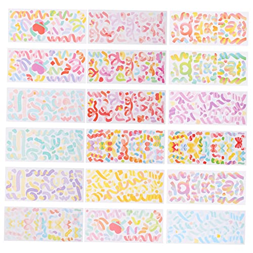 DRESSOOS Selbstklebende 18er-Pack Scrapbook-Aufkleberbögen zum Selbermachen Basteln Aufkleber für Scrapbooking Heimdekoration von DRESSOOS