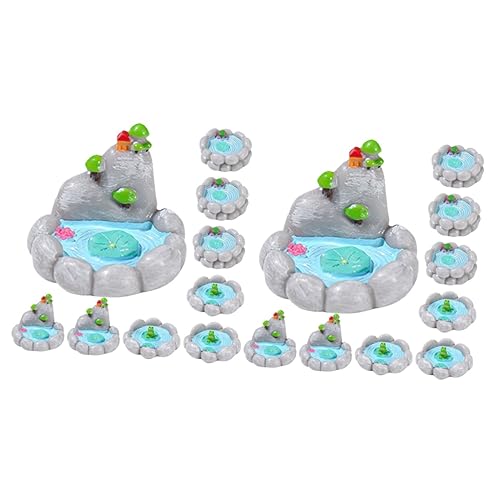 DRESSOOS 18stücke Teiliges Miniatur Teich Deko Resin Figuren Für Mikrolandschaft Mini Garten Feengarten Und Balkon Dekoration Und Für Kreative Gestaltung DRESSOOS 18stücke Teiliges Miniatur Teich Deko Resin Figuren Für Mikrolandschaft Mini Garten Feengarten Und Balkon Dekoration Und Für Kreative Gestaltung von DRESSOOS