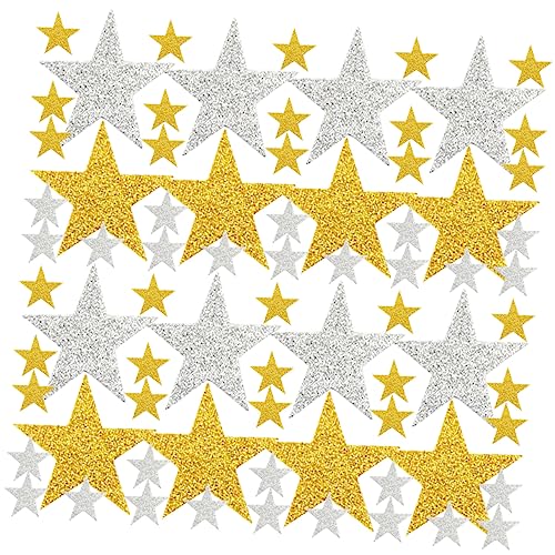 DRESSOOS 180 Stück Sternaufkleber, Sternförmige Aufkleber, DIY Aufkleber, Partygeschenke, Schuldekor Aufkleber Zum Basteln, Goldener Sternaufkleber, Sternaufkleber, Glitzeraufkleber, von DRESSOOS
