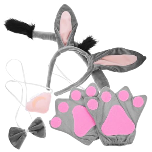 DRESSOOS 1Satz Kostüm Zubehör Set Teiliges Tierkostüm mit Ohrstirnband Fliege und Handschuhen für Kostümpartys Cosplay Halloween und Themenveranstaltungen DRESSOOS 1Satz Kostüm Zubehör Set Teiliges Tierkostüm mit Ohrstirnband Fliege und Handschuhen für Kostümpartys Cosplay Halloween und Themenveranstaltungen von DRESSOOS