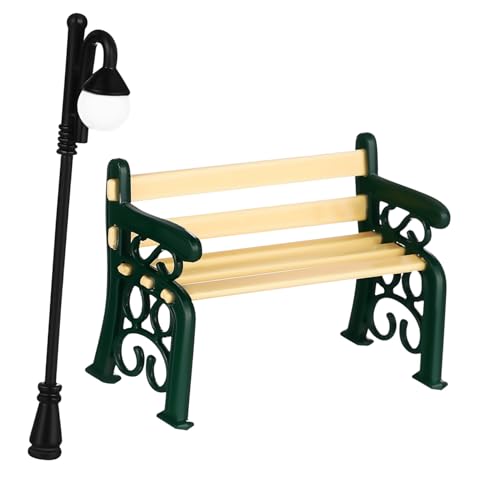 DRESSOOS 1Satz Lampe und Mini Bank für Puppenhäuser Exquisites Zubehör für Langlebige Figuren mit Straßenlaterne für Kreative Dekoration DRESSOOS 1Satz Lampe und Mini Bank für Puppenhäuser Exquisites Zubehör für Langlebige Figuren mit Straßenlaterne für Kreative Dekoration von DRESSOOS