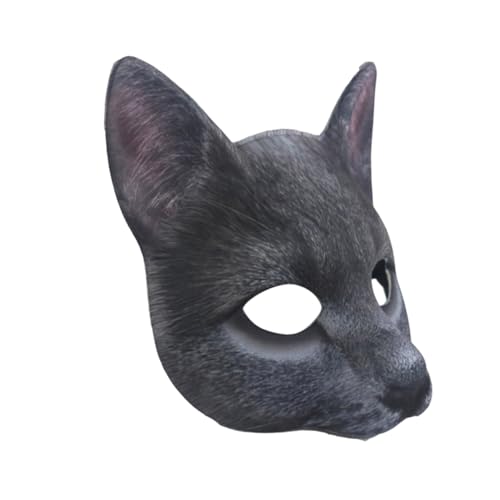 DRESSOOS 1Stk Katzenmaske halloween masken halloweenmaske lustige Katze halbäugige Katze Maskerade-Maske Kostüm Maskerade Katze Gesichtsmaske Halloween-Cosplay-Maske bilden blaue Katze von DRESSOOS