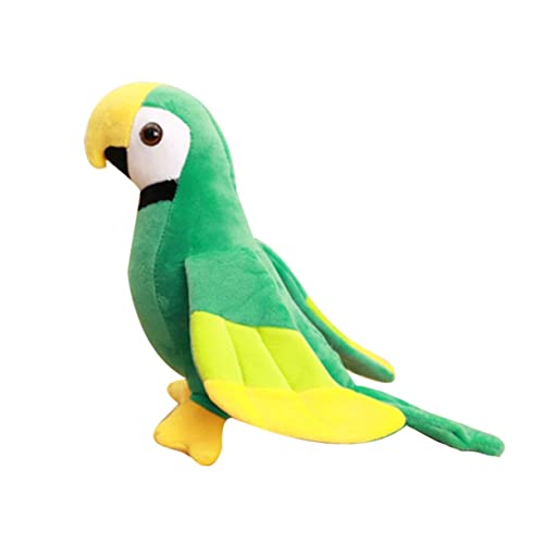 DRESSOOS 1stk Plüsch-vogelspielzeug Vogel-actionfiguren Sprechendes Papageienspielzeug Papageienfiguren Dekor Grünes Spielzeug Für Vogelskulptur Weihnachten Besen Kind Vögel Xuanfeng von DRESSOOS