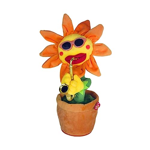 DRESSOOS 1stk Elektrisches Plüschtier Spielzeuge Singendes Plüschtier Sonnenblumen-Saxophon-Spielzeug Musik Plüschpuppe von DRESSOOS