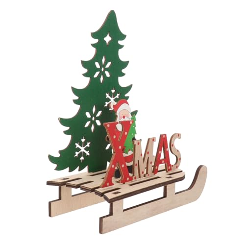 DRESSOOS 1stk Weihnachtsschmuck Mini-Weihnachtsbaum Aus Holz Miniaturbausätze Buchstabendekor Esstisch Dekor Weihnachten 3D Holzpuzzle Spielzeug Mikrospielzeug Karikatur Hölzern Geschenk von DRESSOOS