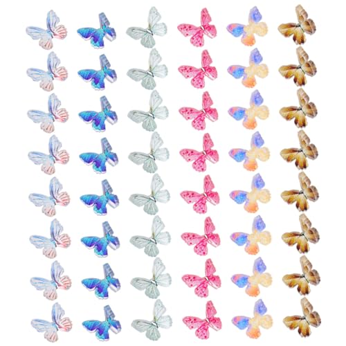 DRESSOOS 2 Boxen, Miniatur Gartenspielzeug, Schmetterlingsfiguren, Mooslandschaft, Schmetterlinge, Puppenhauszubehör, Mini Tiere, Mikroharz Schmetterlinge, Cartoon Schmetterlinge, Mini von DRESSOOS