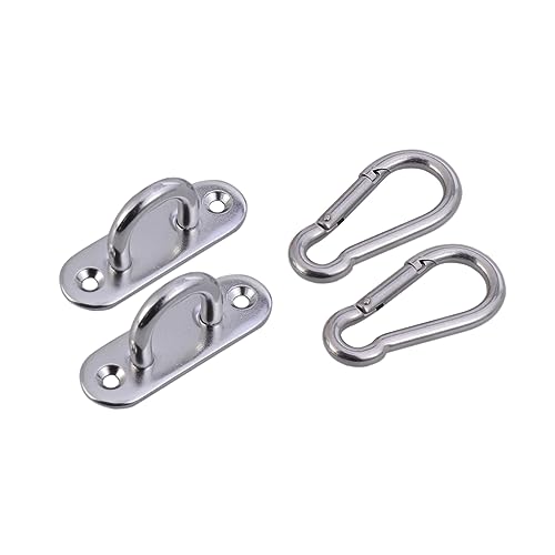 DRESSOOS 2 STK Installation Einer Yoga-Hängematte Deckenhaken Übungsbänder Widerstand Sandsack-Hängematte Kleiderständer Gymnastics Rings Fitness geräte Deckenanker Ankerhalterung Silver von DRESSOOS