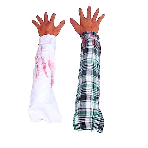 DRESSOOS 2 STK Tricky Requisiten Hand Prothese Halloween-kunstblut Gruseliger Abgetrennter Arm Gefälschte Hand Gefälschte Halloween- Halloween-partydekorationen Latex Zubehör Stumpf von DRESSOOS