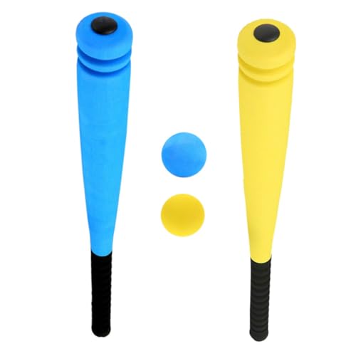 DRESSOOS 2 Sätze Schaumstoff Baseballschläger Grooved Griff Leicht Sanft für Kleinkinder und Vorschule Outdoor Sportspielzeug mit Bällen Blau Gelb DRESSOOS 2 Sätze Schaumstoff Baseballschläger Grooved Griff Leicht Sanft für Kleinkinder und Vorschule Outdoor Sportspielzeug mit Bällen Blau Gelb von DRESSOOS