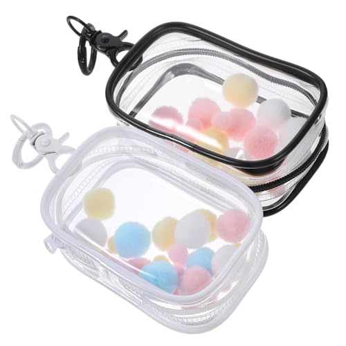 DRESSOOS 2 Sätze Transparente Sammelboxen mit Schlüsselanhänger Aufbewahrungstaschen für Mini Figuren Staubdichte Display Bags zum Schutz und Präsentieren von Schmuck und Sammlerstücken von DRESSOOS