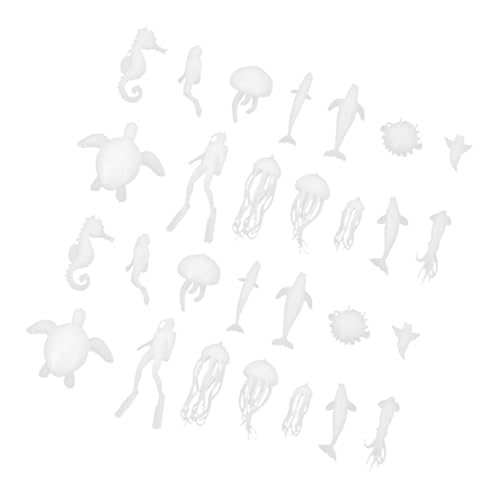 DRESSOOS 2 Sets Mikroskopische Meerestiere, Epoxidguss Füllanhänger, DIY Epoxidgussfiguren, Miniatur Meerestier Anhänger, Epoxidguss Füllfiguren, Minifiguren, Epoxidgusszubehör von DRESSOOS