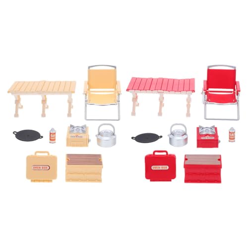 DRESSOOS 2 Sets Miniatur-BBQ-Grill-Kit: Puppenhauszubehör im Maßstab 1:12 – Puppenhaus-Grillset mit Klappstuhl, Gasherd und mehr für Rollenspiele DRESSOOS 2 Sets Miniatur-BBQ-Grill-Kit: Puppenhauszubehör im Maßstab 1:12 – Puppenhaus-Grillset mit Klappstuhl, Gasherd und mehr für Rollenspiele von DRESSOOS