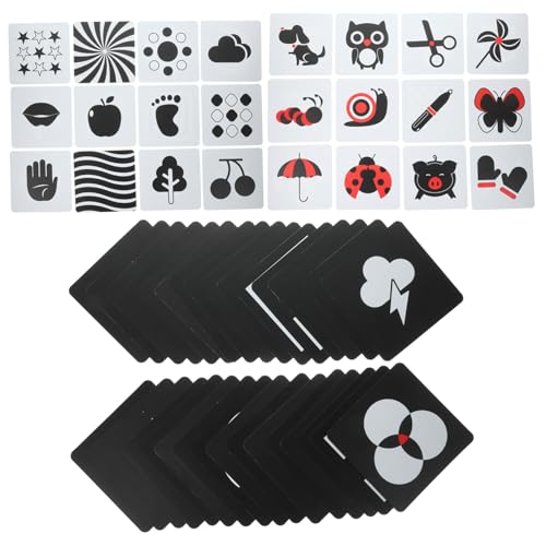 DRESSOOS 2 Sets Schwarz Weiße Trainingskarten, Baby Lernkarten, 0–6 Monate, Lernaktivitäten Für Die Vorschule, Kontrastreiches Babyspielzeug Für Neugeborene, Sensorisches Spielzeug Für DRESSOOS 2 Sets Schwarz Weiße Trainingskarten, Baby Lernkarten, 0–6 Monate, Lernaktivitäten Für Die Vorschule, Kontrastreiches Babyspielzeug Für Neugeborene, Sensorisches Spielzeug Für von DRESSOOS