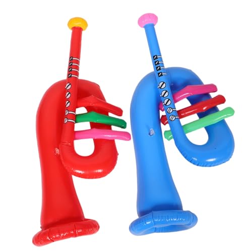 DRESSOOS 2 Stück Aufblasbare Trompete für Lustige PVC Musikinstrumente Wiederverwendbare Party Requisiten für Musikaufführungen und Veranstaltungen Leicht und Tragbar für Schule und DRESSOOS 2 Stück Aufblasbare Trompete für Lustige PVC Musikinstrumente Wiederverwendbare Party Requisiten für Musikaufführungen und Veranstaltungen Leicht und Tragbar für Schule und von DRESSOOS