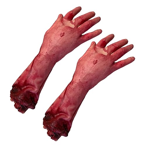 DRESSOOS 2er Set Abgetrennte Hände Halloween Deko Gruselige Bluthand Requisiten Für Horror Partys Broken Hand Accessoires Perfekt Für Scherze Und Kostüme DRESSOOS 2er Set Abgetrennte Hände Halloween Deko Gruselige Bluthand Requisiten Für Horror Partys Broken Hand Accessoires Perfekt Für Scherze Und Kostüme von DRESSOOS