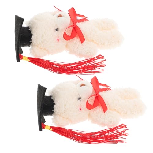 DRESSOOS 2 Stück Doktorbär Material, Mini Abschluss Plüschbären, High School Abschlussfeier Gastgeschenke, Abschlussfeier Bär, Mini Plüschbär, Ausgestopfter Weicher Abschlussbär von DRESSOOS