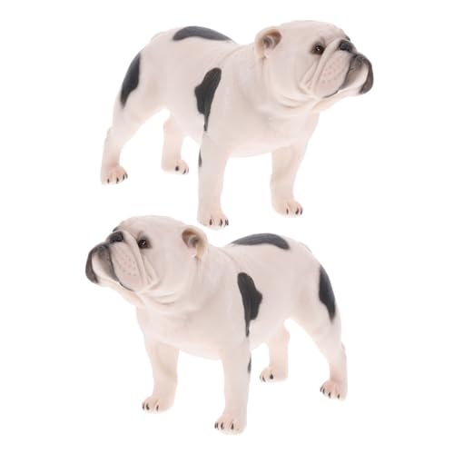 DRESSOOS Realistische Bulldog Figurine Ornamente Statue Statue Für Home Office Schreibtisch von DRESSOOS