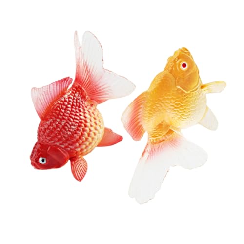 DRESSOOS 2 Stück Kognitives Fischspielzeug, Goldfischfiguren, Kleine Fischfiguren, Plastikfischfigur, Fischmodell, Realistische Fischfigur, Realistische Goldfischfigur, Requisite, DRESSOOS 2 Stück Kognitives Fischspielzeug, Goldfischfiguren, Kleine Fischfiguren, Plastikfischfigur, Fischmodell, Realistische Fischfigur, Realistische Goldfischfigur, Requisite, von DRESSOOS