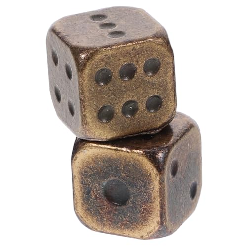 DRESSOOS 2 Stück Metallwürfelspiel Lehrwürfel Spielwürfel 6 Seitige Würfelspiel Spielzeug Würfellayouts Würfelersatz Spielrequisiten Unterhaltungswürfel Partywürfel Würfelspielzeug Mit von DRESSOOS