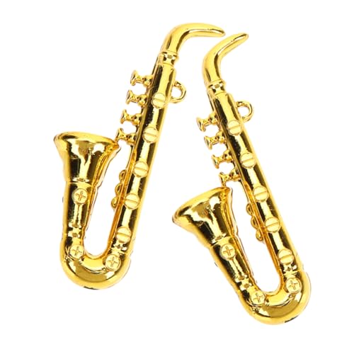 DRESSOOS 2 Stück Mini Saxophon, Mini Hauszubehör, Musikinstrument, Puppenhaus, Saxophon, Dekorative Blasinstrumente, Mini Hausdekor, Simuliertes Saxophon, Ornament, Kinderzubehör DRESSOOS 2 Stück Mini Saxophon, Mini Hauszubehör, Musikinstrument, Puppenhaus, Saxophon, Dekorative Blasinstrumente, Mini Hausdekor, Simuliertes Saxophon, Ornament, Kinderzubehör von DRESSOOS