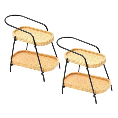 DRESSOOS Miniatur Holzregal Für Puppenhaus Deko Regal Für Miniaturmöbel Und Puppenzubehör Ideal Als Fotorequisite Und Zur Dekorativen Gestaltung Von Miniaturhäusern von DRESSOOS