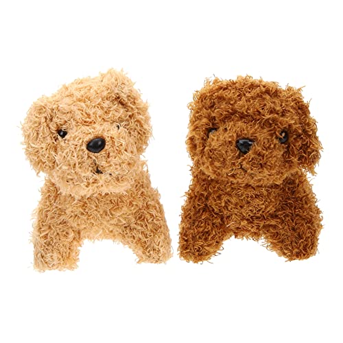 DRESSOOS 2 Stück Plüsch Schlüsselanhänger Für Kinder, Welpe, Stofftier, Tasche, Plüsch, Kinder Partygeschenk, Plüsch Schlüsselanhänger, Anhänger, Stofftiere Für Mädchen, Plüsch von DRESSOOS