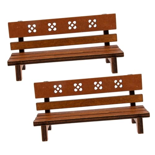 DRESSOOS 2 Stück Puppenhausbank Modell, Mini Bank Verzierung, Miniatur Gartenbank, Puppenmöbel, Miniaturmöbel, Miniatur Bank Statuen, Mini Garten Parkbank, Miniatur Parkbank DRESSOOS 2 Stück Puppenhausbank Modell, Mini Bank Verzierung, Miniatur Gartenbank, Puppenmöbel, Miniaturmöbel, Miniatur Bank Statuen, Mini Garten Parkbank, Miniatur Parkbank von DRESSOOS