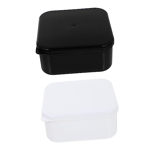 DRESSOOS 2 Stück Schachglas Go Spielzubehör Kleine Boxen Perlenboxen Mit Deckel Aus Kunststoff von DRESSOOS