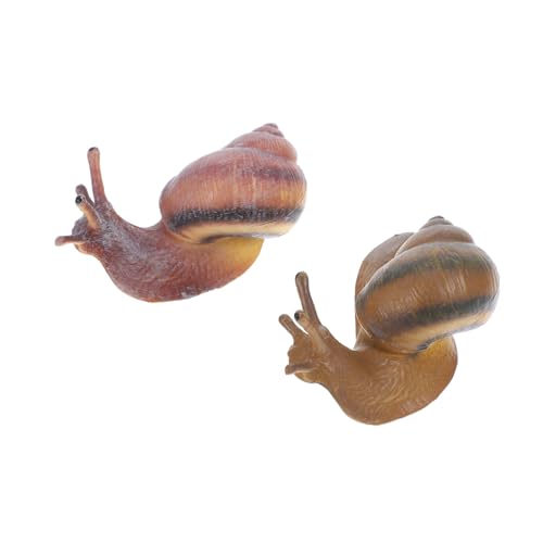 DRESSOOS Schneckenfigur Simulationsschneckendekoration Miniaturschneckenstatue Realistisches Tierspielzeug Gartenornament-Set von DRESSOOS