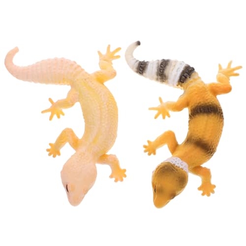 DRESSOOS 2St Simulations-Echsenmodell Actionfigur Reptilienspielzeug Eidechsen-Lernspielzeug Animal Toys Tier Spielzeug Kinderspielzeug Ornament Eidechsenskulptur Reptilien-Tierfiguren von DRESSOOS