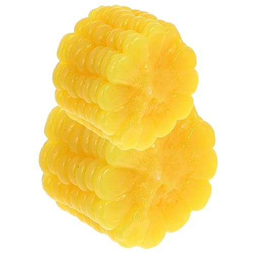 DRESSOOS Künstlicher Mais Mit Hellem 2er-Pack Gefälschte Maisscheiben Für Laden- Und Heimdekoration von DRESSOOS