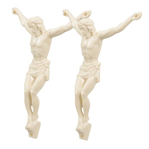 DRESSOOS 2 Stück Skulptur Und Jesus Kreuz Figur Für DIY Schmuckanhänger Und Religiösen Kreuz Anhänger Geeignet Für Religiöse Jesus Figur Und Katholische Jesus Statue DRESSOOS 2 Stück Skulptur Und Jesus Kreuz Figur Für DIY Schmuckanhänger Und Religiösen Kreuz Anhänger Geeignet Für Religiöse Jesus Figur Und Katholische Jesus Statue von DRESSOOS