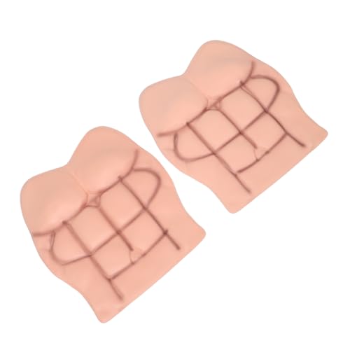 DRESSOOS 2 Stück Teiliges Herren Halloween Muskelkostüm mit Realistischen Falschen Bauchmuskeln Lustiges Cosplay Prop für Party Einfach zu Tragen Vielseitig für Kostümpartys und von DRESSOOS