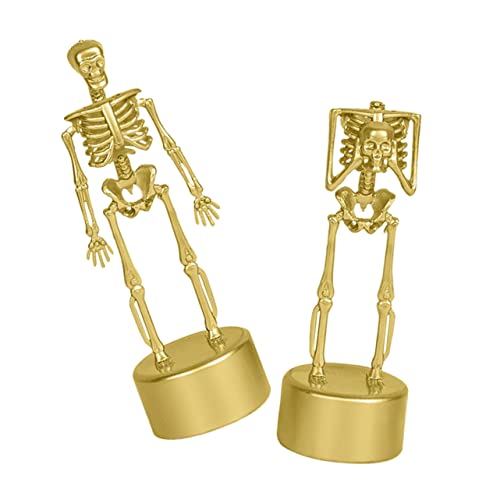 DRESSOOS 2 Stück Totenkopfständer, Trophäen Szenen Layout, Dekorationen Für Halloween, Gruselige Heimdekoration, Halloween Partyzubehör, Heimornamente, Gruselige Dekorationen, Halloween von DRESSOOS