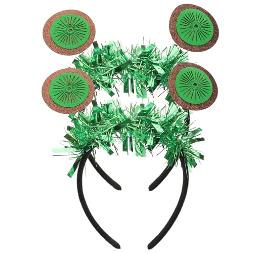 DRESSOOS 2 Stücke Grün Stirnband Für Mädchen Party Bogen Haar Zubehör Einzigartige Chic Hairwear Leistung Stirnband von DRESSOOS