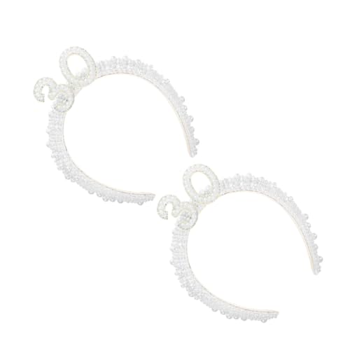 DRESSOOS 2 Stücke Perle Stirnband Geburtstag Stirnband Geburtstag Tiara von DRESSOOS